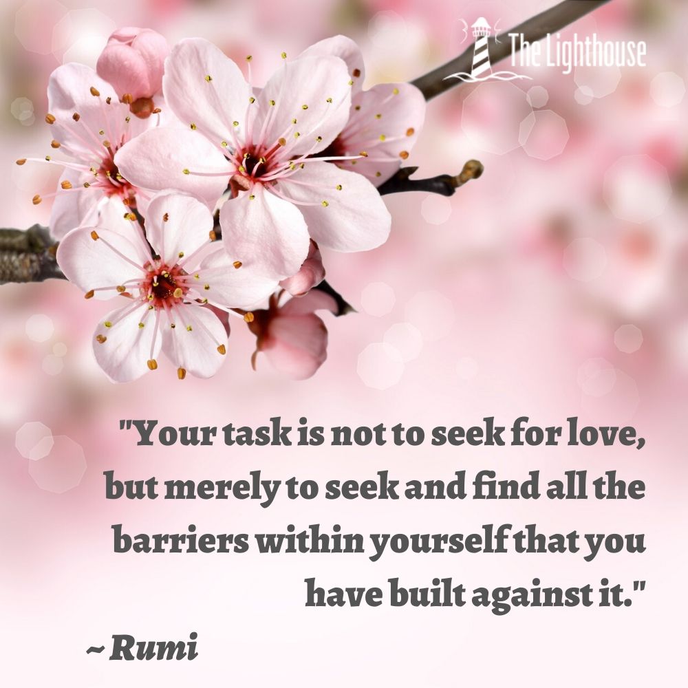 _Your task is not to seek for love, but... Rumi