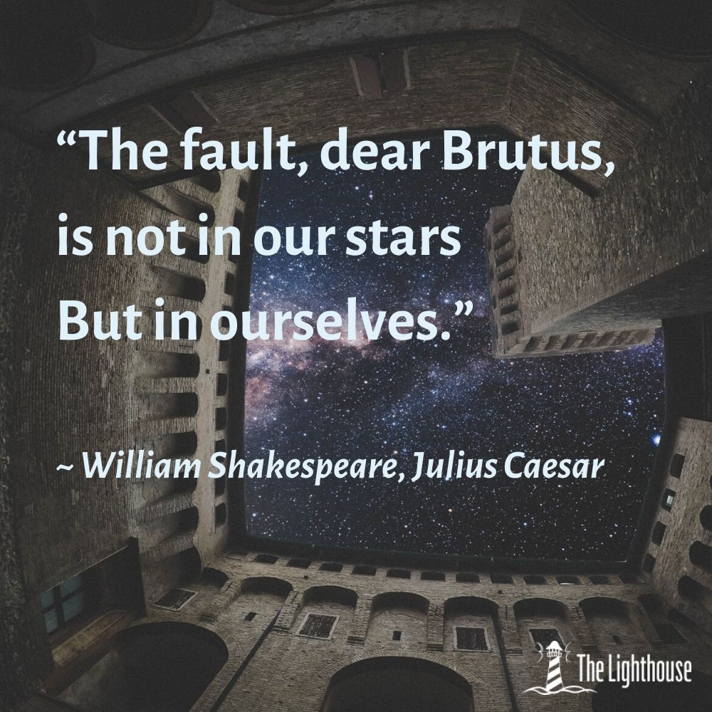 “The fault dear Brutus” _ William Shakespeare